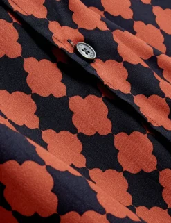 Tile Border Print Short Sleeve Shirt