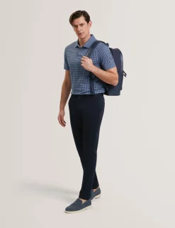 Tile Print Cotton Short Sleeve Shirt