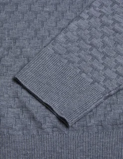 T Knit Half Zip Funnel Neck Jumper
