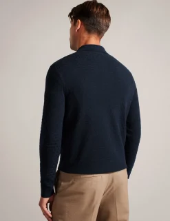 T Knit Long Sleeve Polo Top