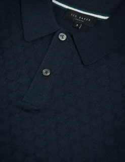 T Knit Long Sleeve Polo Top