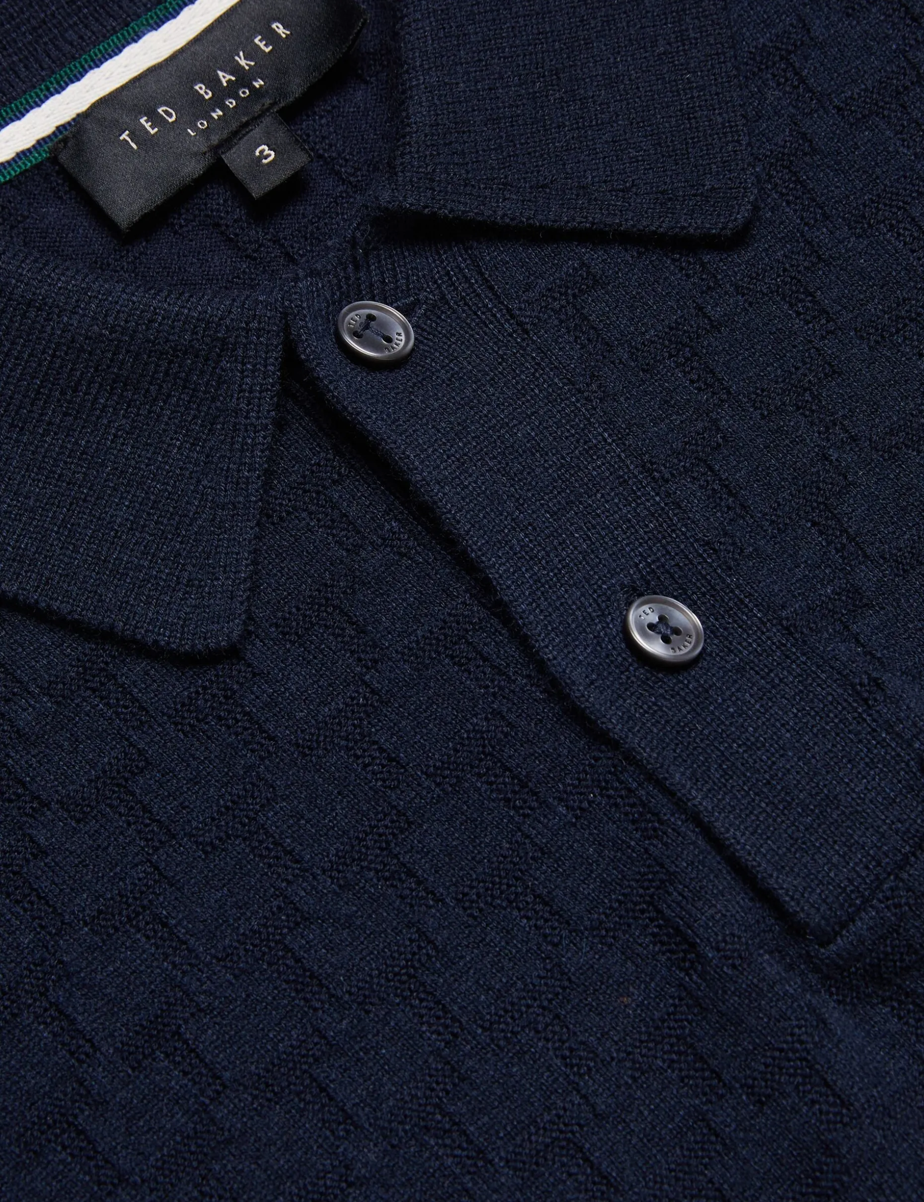 T Knit Long Sleeve Polo Top