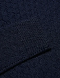 T Knit Long Sleeve Polo Top