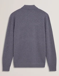 T Knit Long Sleeve Polo Top