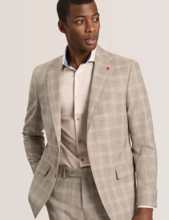 Tonal Check Modern Fit Suit Jacket