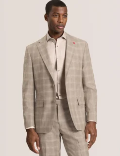 Tonal Check Modern Fit Suit Jacket