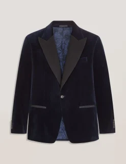 Velvet Single Breasted Tuxedo Jacket