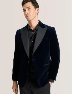 Velvet Single Breasted Tuxedo Jacket