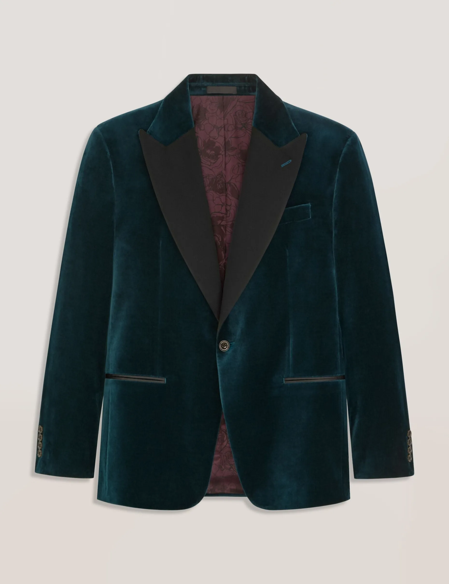 Velvet Single Breasted Tuxedo Jacket