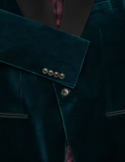 Velvet Single Breasted Tuxedo Jacket