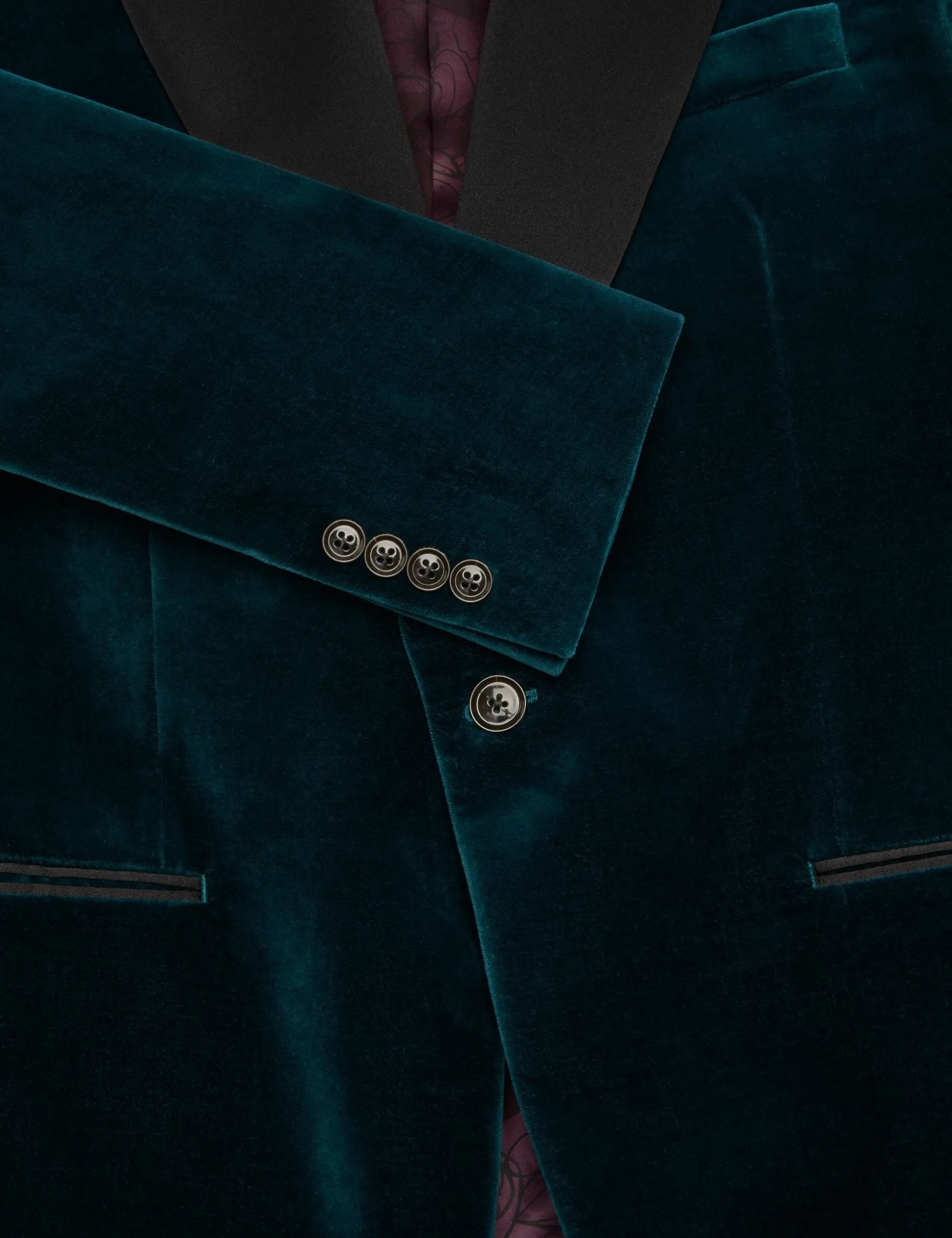 Velvet Single Breasted Tuxedo Jacket