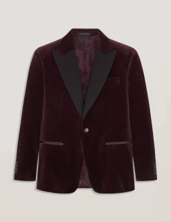Velvet Single Breasted Tuxedo Jacket