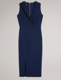 V Neck Bodycon Midi dress