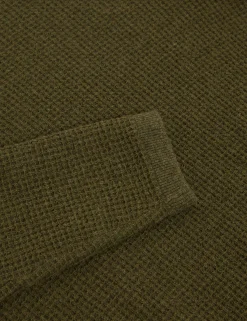 Waffle Knit Crew Neck Jumper