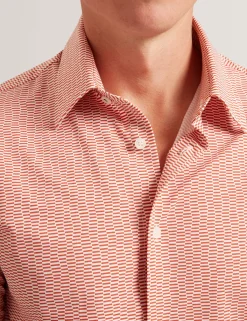 Wavey Geo Print Short Sleeve Shirt