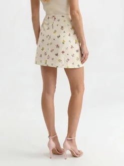 Wildflower Embroidered Mini Skirt