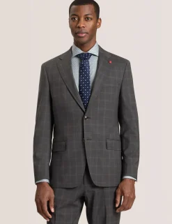 Window Check Modern Fit Suit Jacket