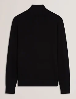 Wool Quarter Zip Funnel Neck Sweater