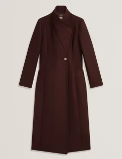 Wool Rich Hourglass Longline Wrap Coat