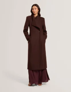 Wool Rich Hourglass Longline Wrap Coat