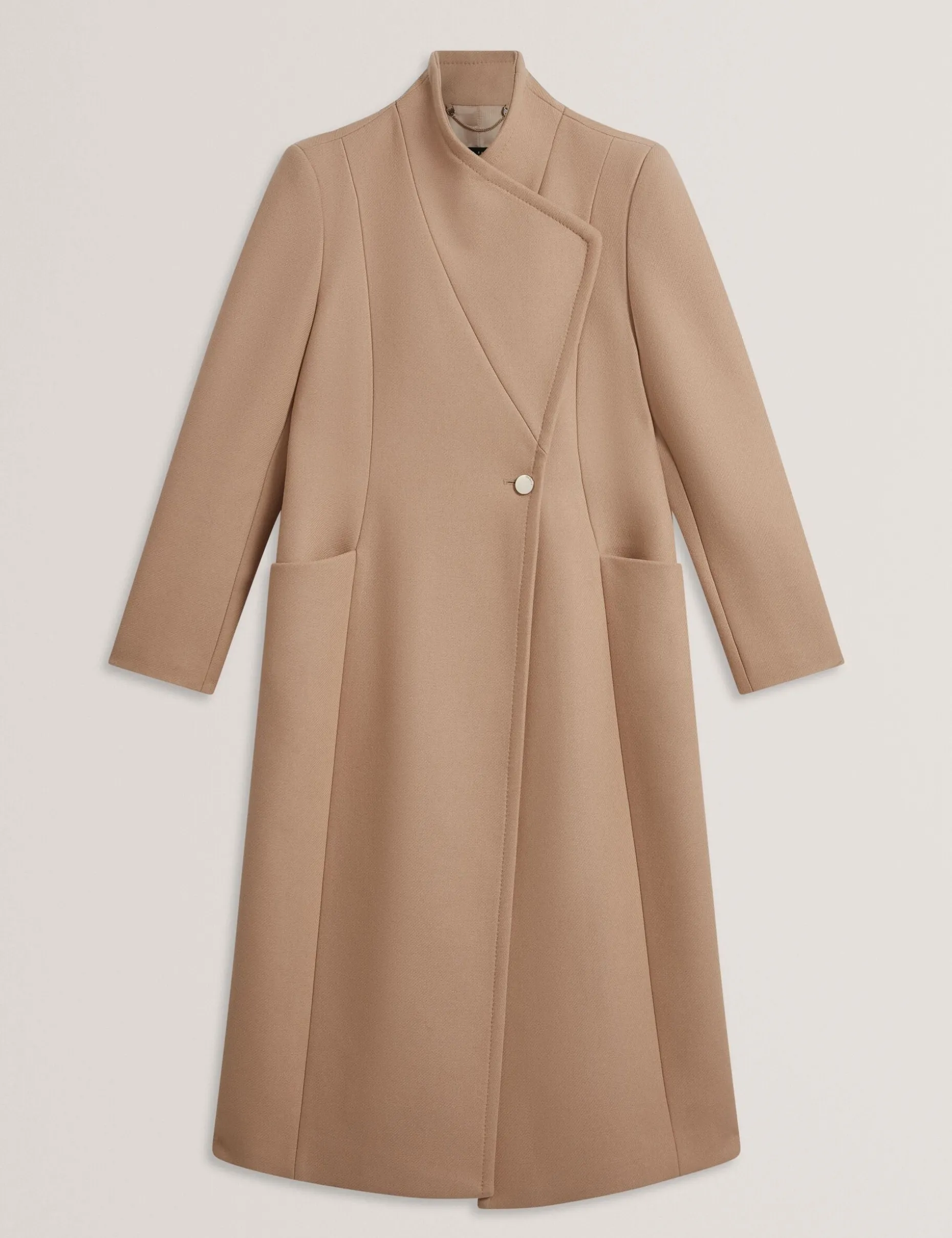 Wool Rich Hourglass Longline Wrap Coat