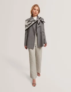 Wool Rich Hourglass Short Wrap Coat