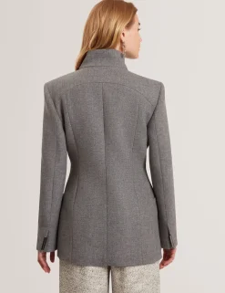 Wool Rich Hourglass Short Wrap Coat