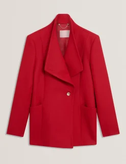 Wool Rich Hourglass Short Wrap Coat