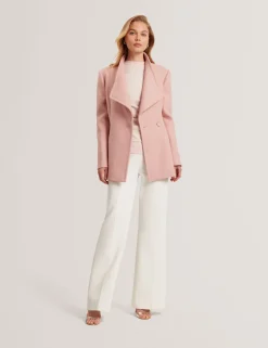 Wool Rich Hourglass Short Wrap Coat