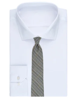 Woven Stripe Silk Tie