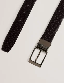 Woven Texture Leather Belt