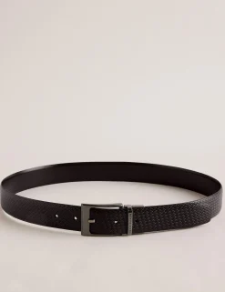 Woven Texture Leather Belt
