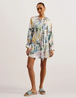 Wrap Front Floral Mini Dress