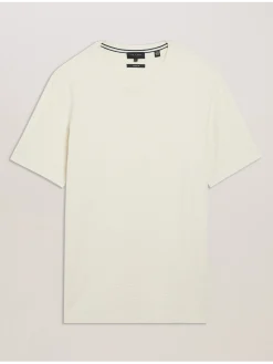 Zig Zag Texture Knitted Cotton T-Shirt