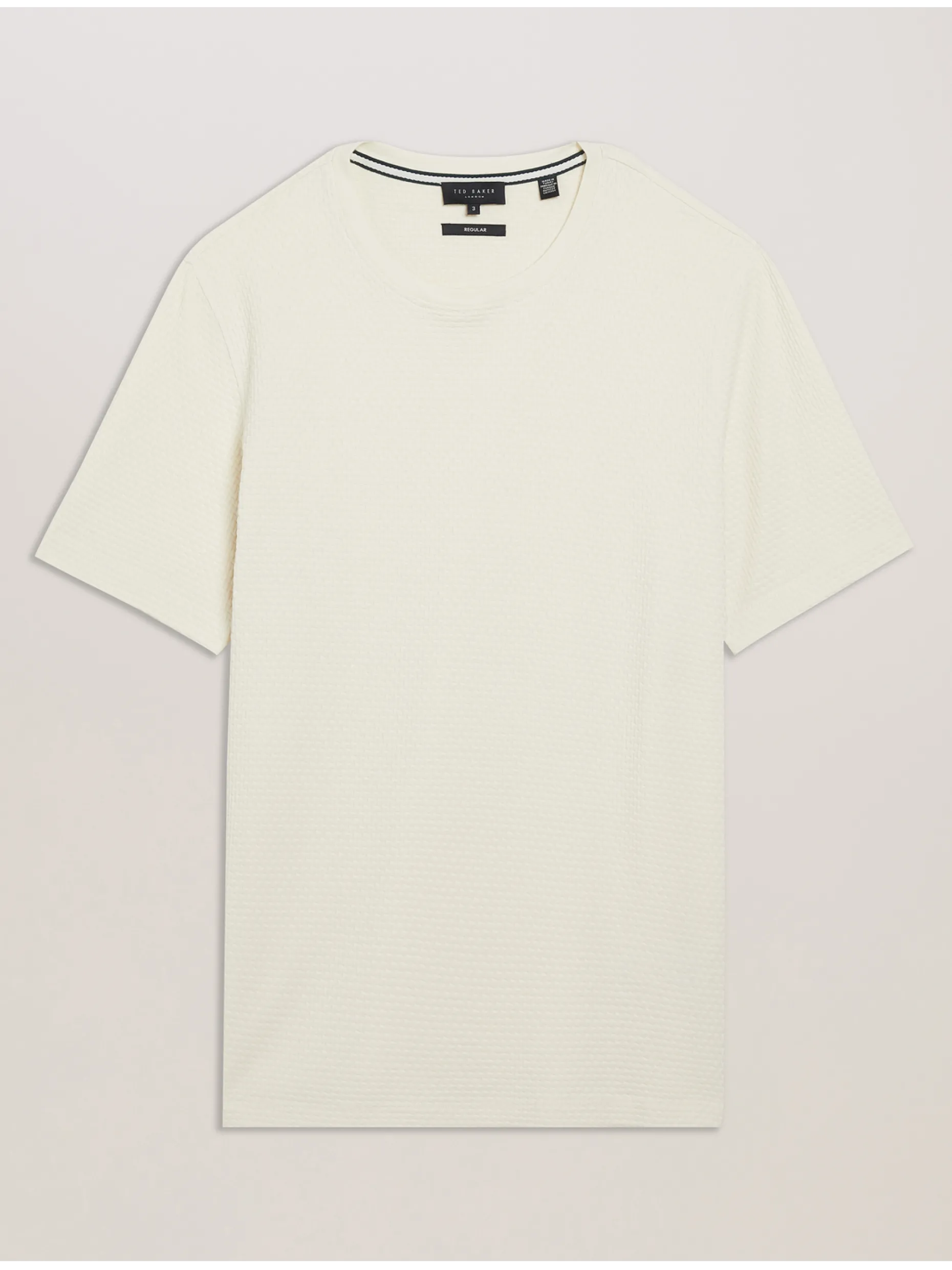 Zig Zag Texture Knitted Cotton T-Shirt